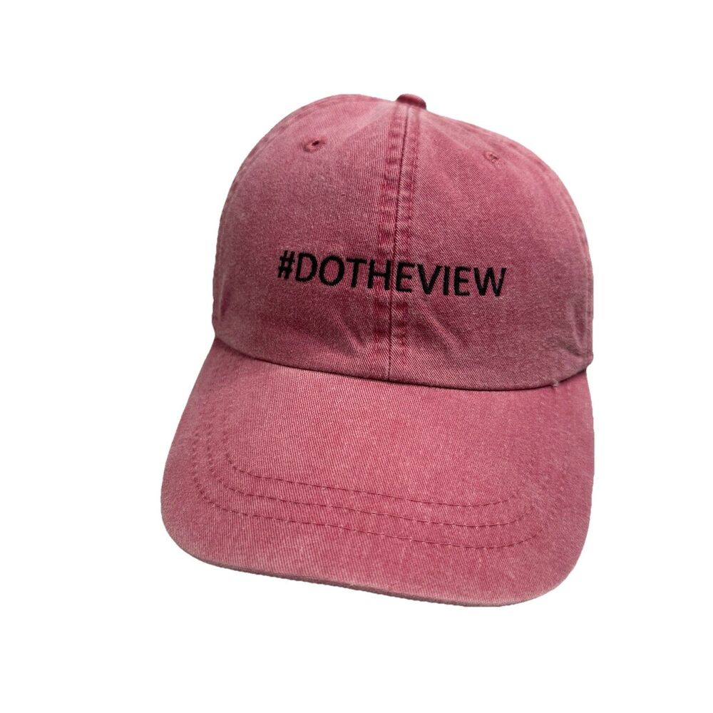 Grand View University Hat Cap Strap-Back Red Salmon Cotton One-Size by Adams